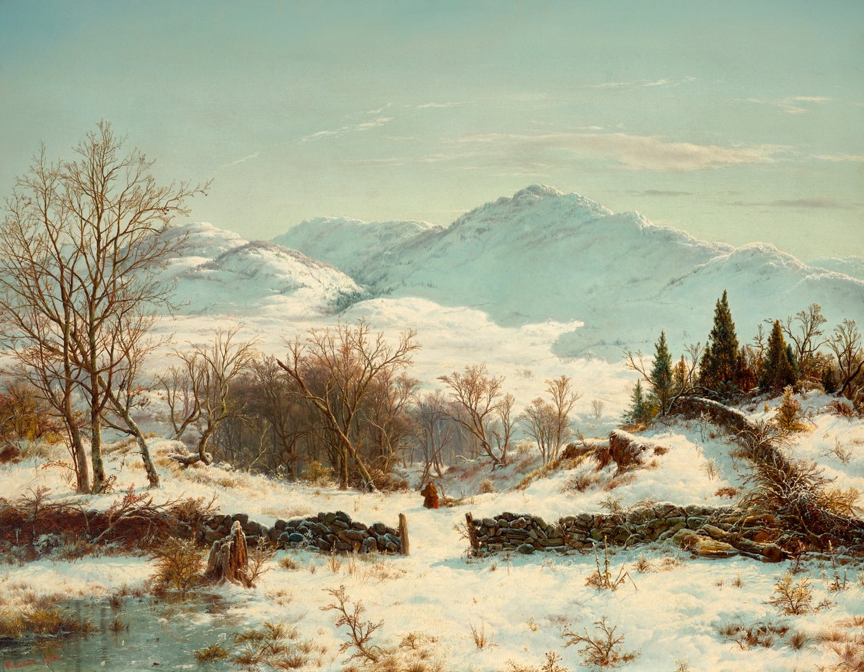 Winterszene von Louis Remy Mignot