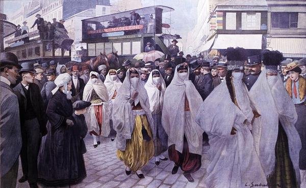 Künstler des Orientalischen Theaters kehren zum Trocadero zurück von Louis Remy Sabattier