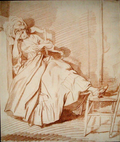 Studie eines schlafenden Mädchens von Louis Rolland Trinquesse