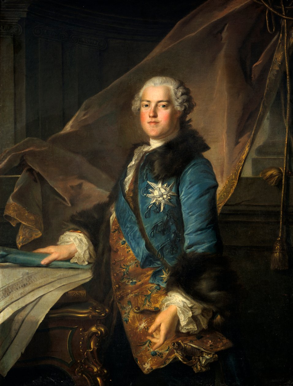 Porträt des Marquis von Marigny, 1755 von Louis Tocqué