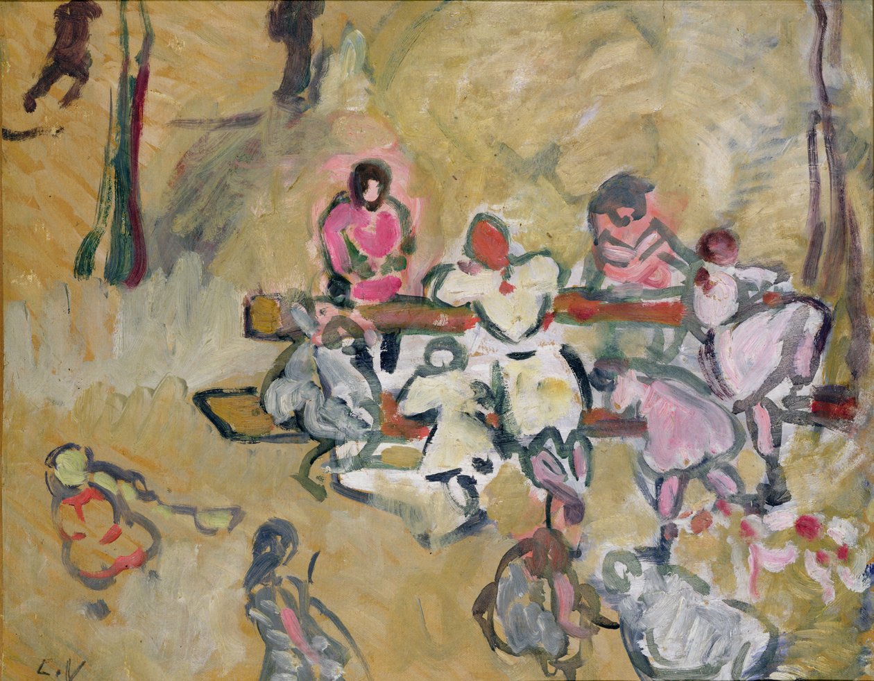 Kinder spielen in der Rue Caulaincourt, ca. 1907-14 von Louis Valtat