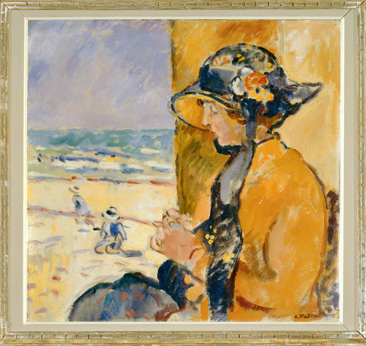 Frau und Kinder am Strand von Louis Valtat