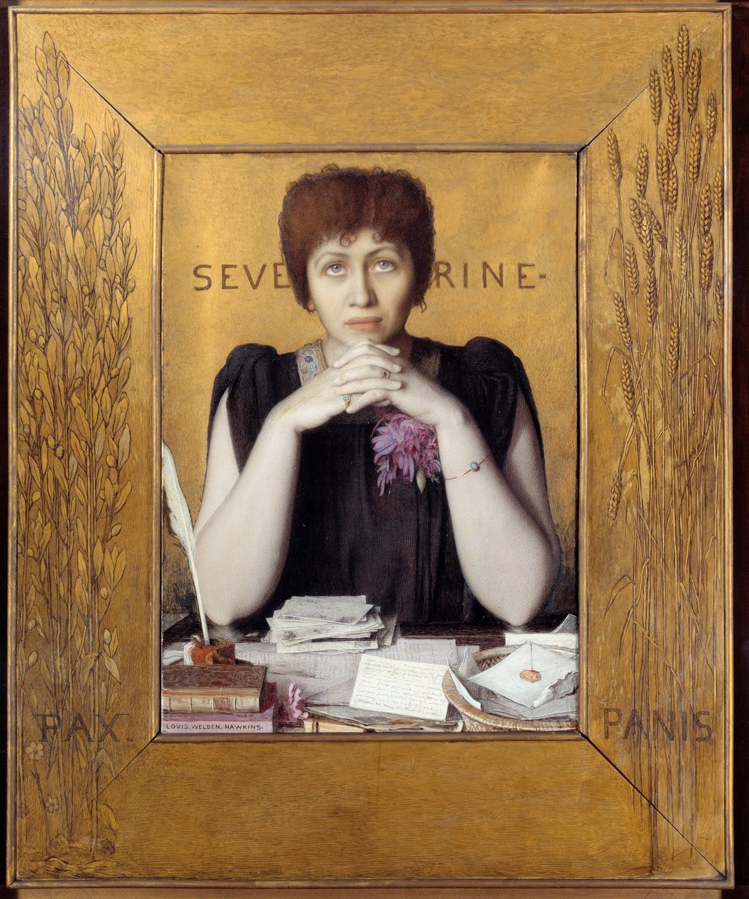 Porträt von Caroline Remy genannt Séverine (1855-1929), französische Journalistin von Louis Welden Hawkins
