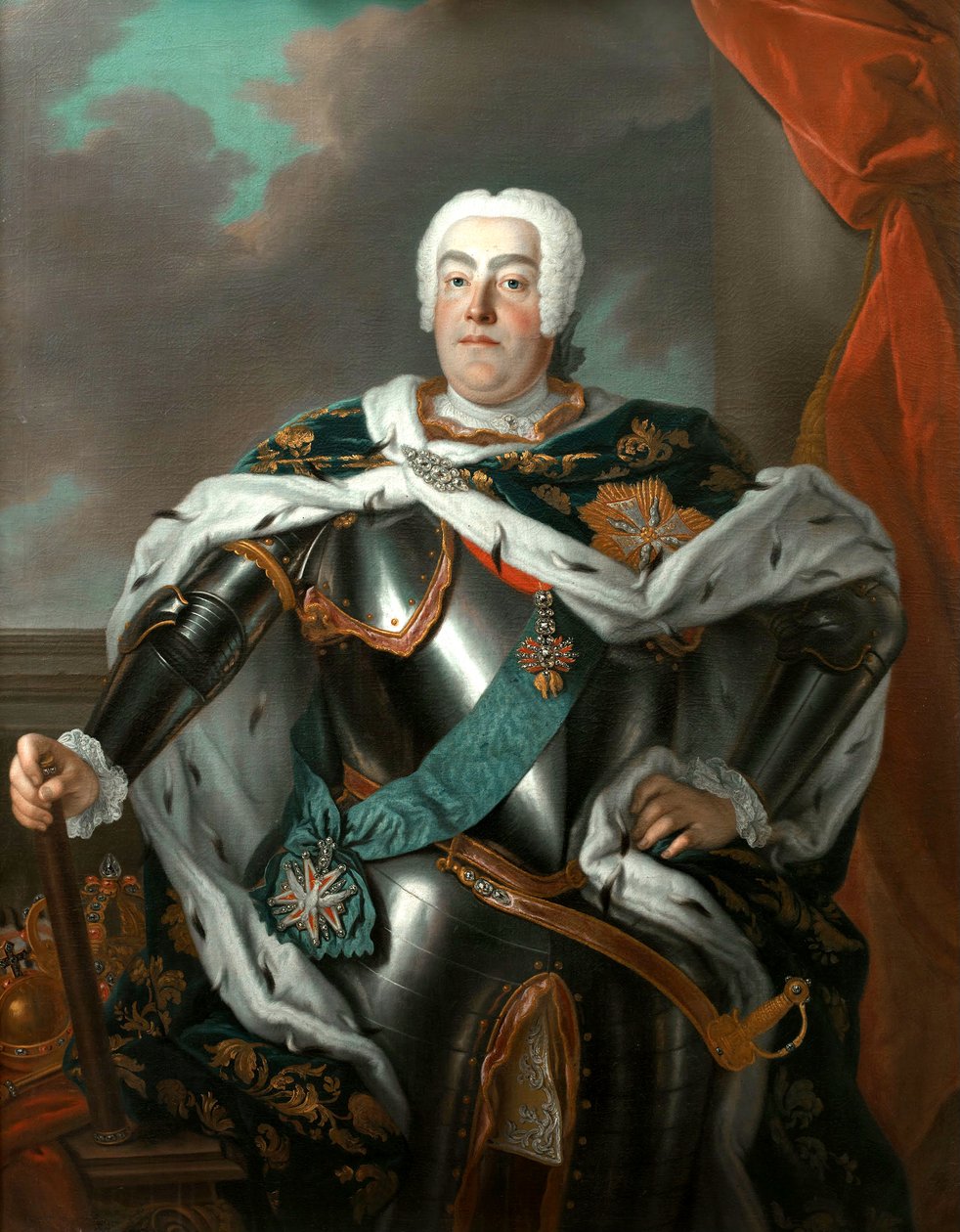 Porträt von August III. von Polen (nach 1733) von Louis de Silvestre