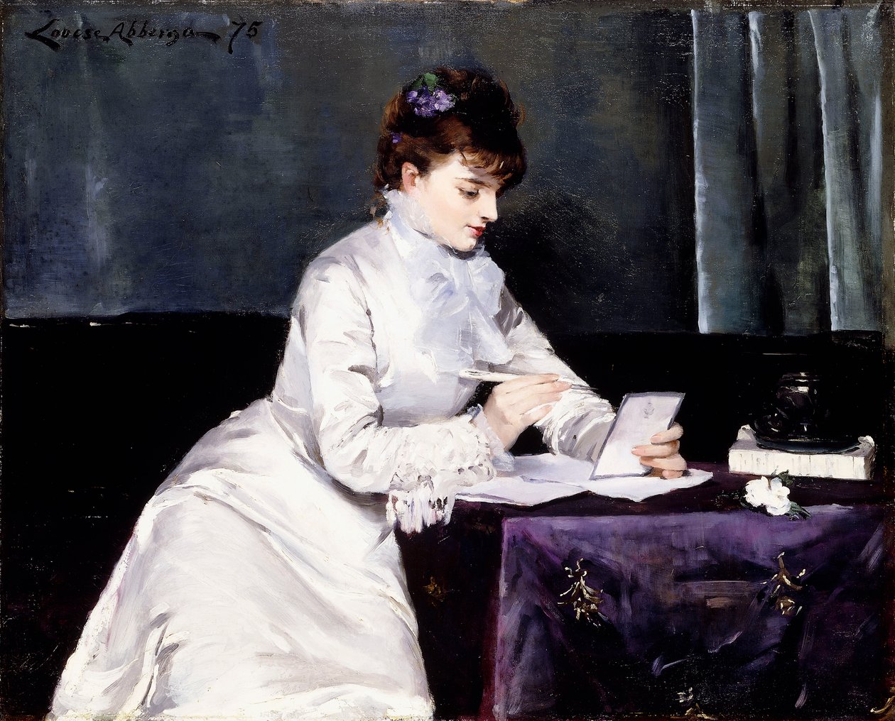 Porträt von Madame Lucien Guitry, 1876 von Louise Abbéma