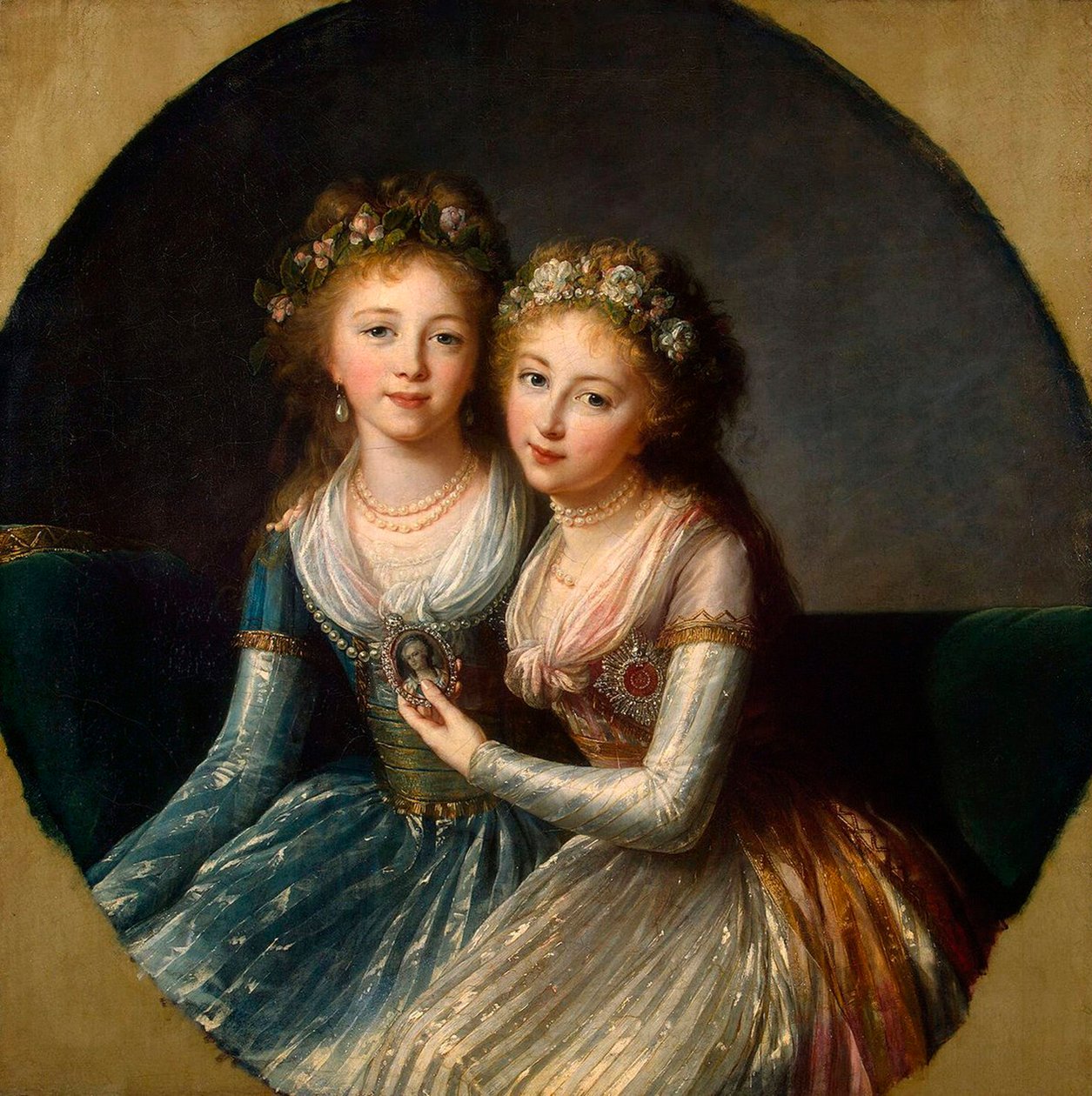 Porträt der Töchter von Kaiser Paul I., 1796 von Elisabeth Louise Vigee Lebrun