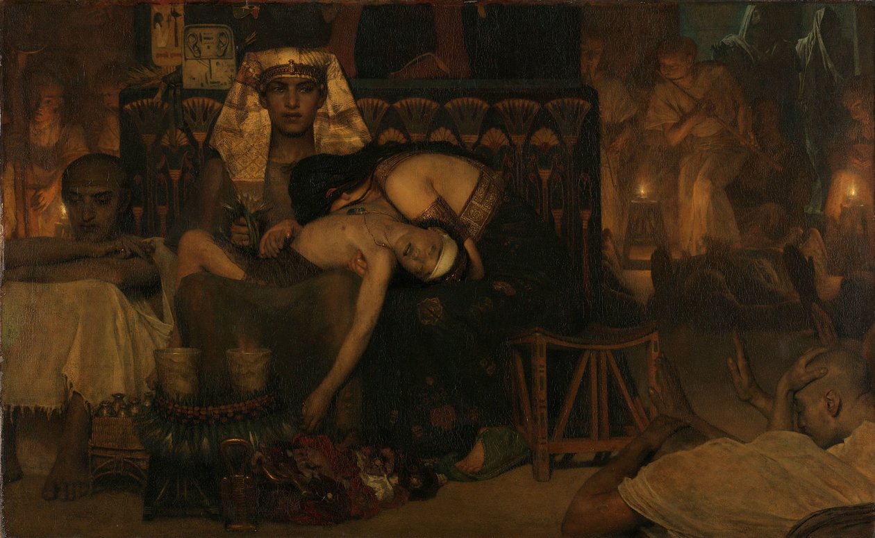 Der Tod des erstgeborenen Sohnes des Pharaos von Lourens Alma Tadema