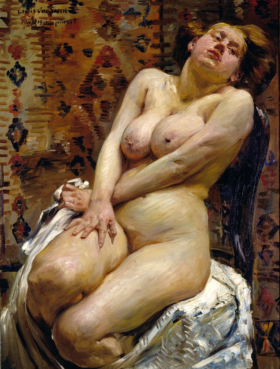 Nana, weiblicher Akt von Lovis (1858-1925) Corinth