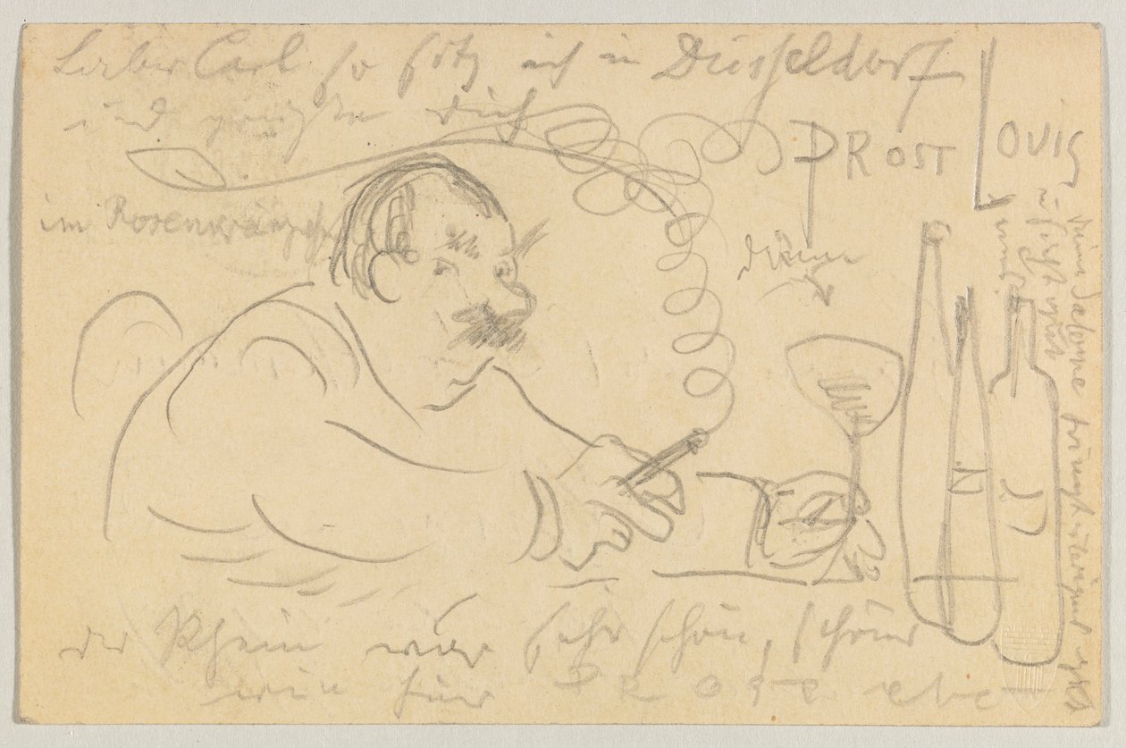 Lovis Corinth an Carl Strathmann: Postkarte, Poststempel 13. September 1907 von Lovis Corinth