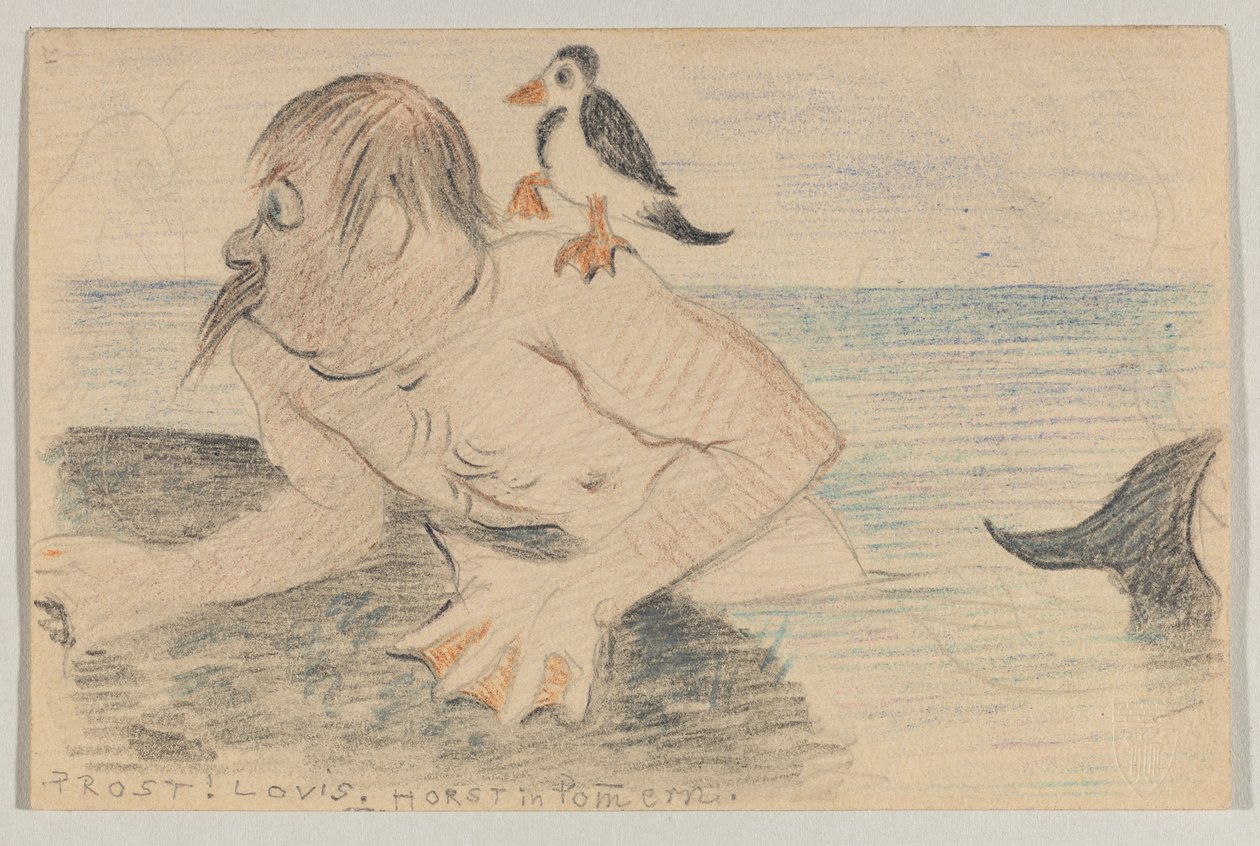 Postkarte, Poststempel 9. Juli 1902 von Lovis Corinth