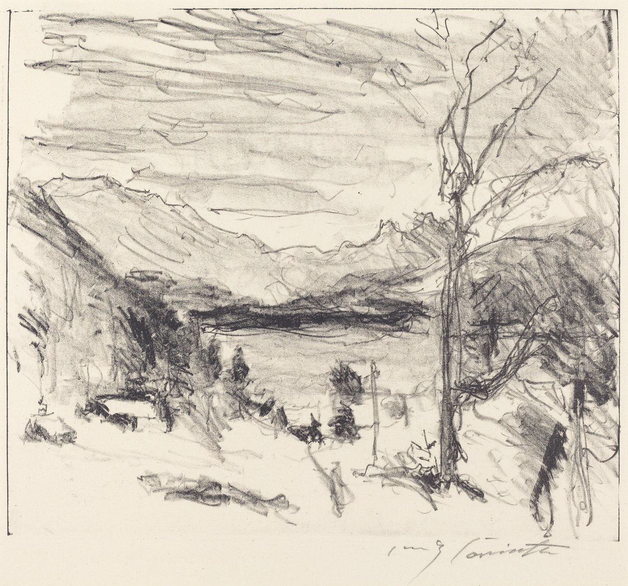 Walchensee im Nebel von Lovis Corinth