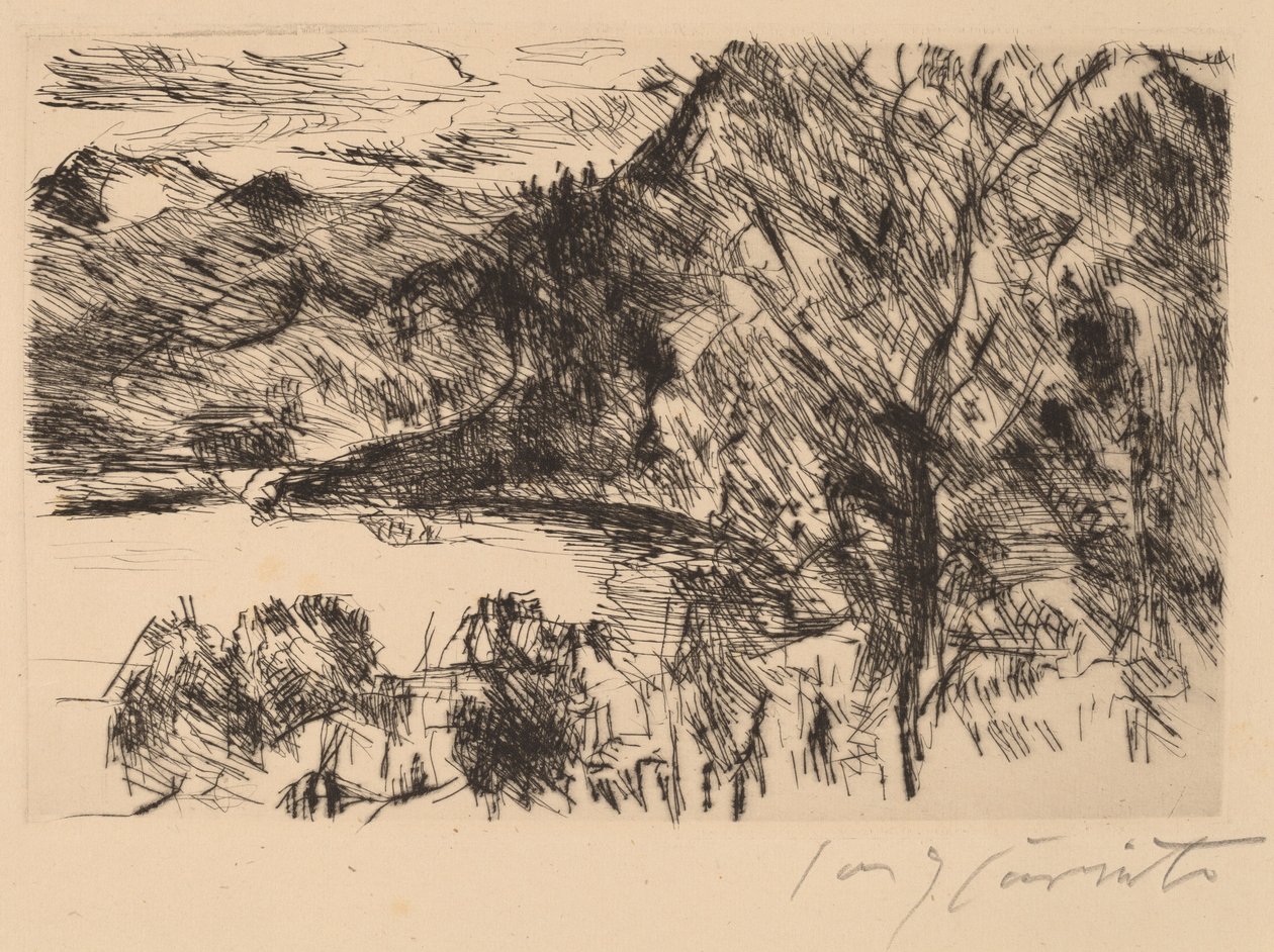 Walchensee mit Jochberg, 1923 von Lovis Corinth