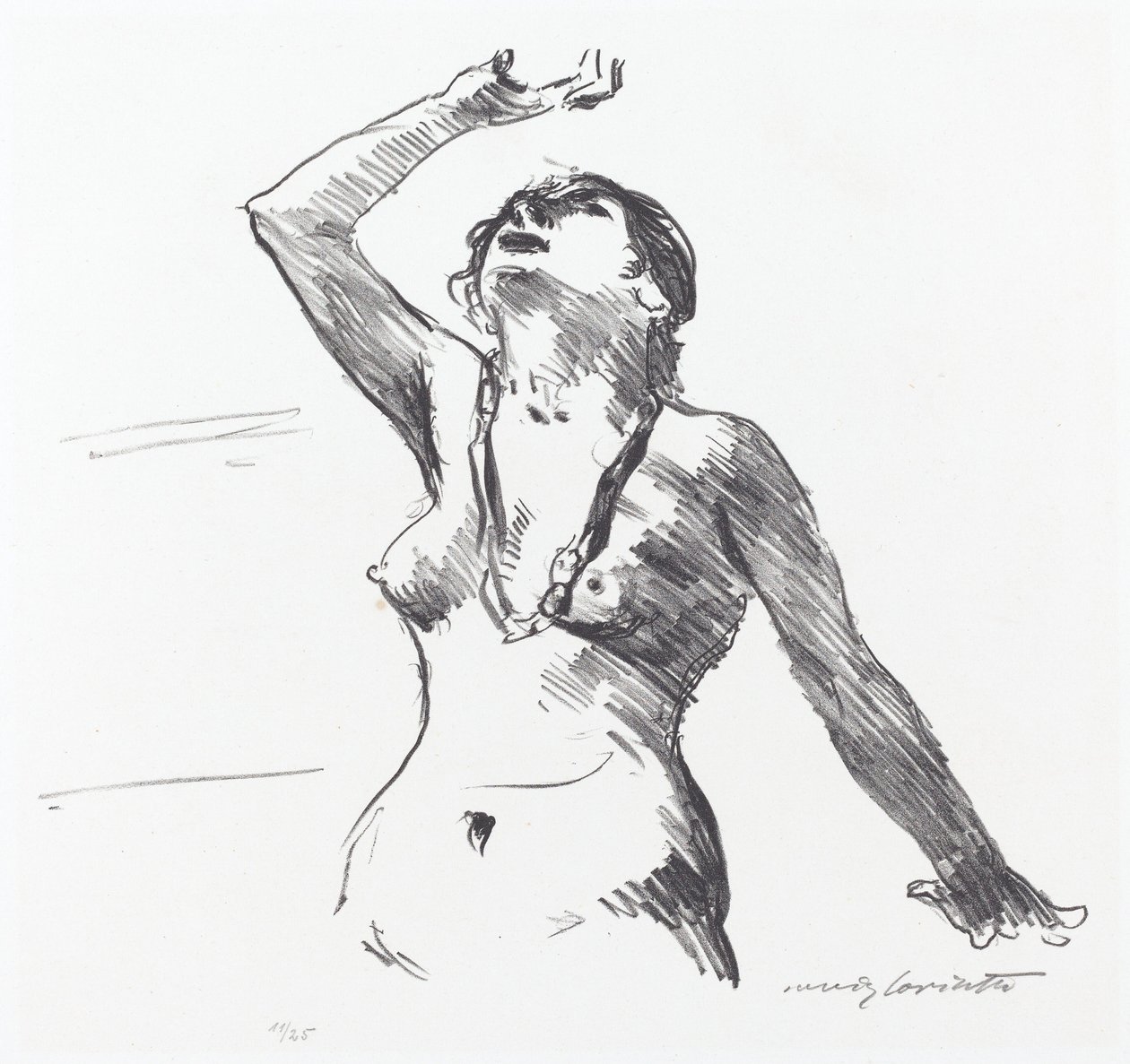 Weiblicher Akt in Abwehr, 1913 von Lovis Corinth