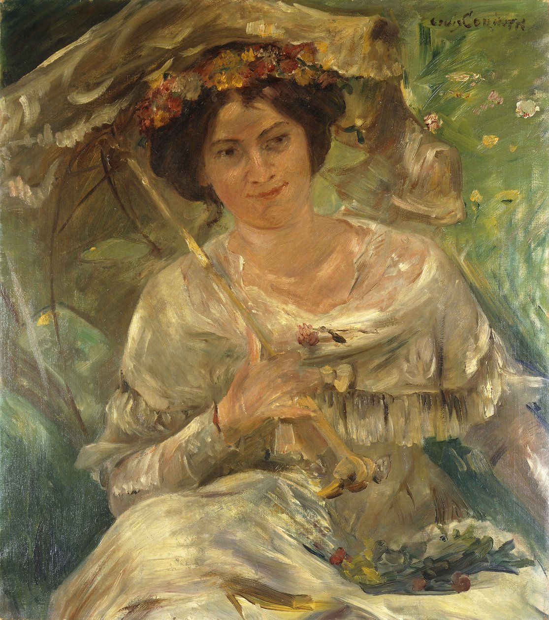 Frau im Sonnenschein von Lovis Corinth