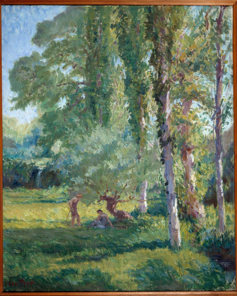 Paar auf dem Gras unter einer Pappel von Loys Prat