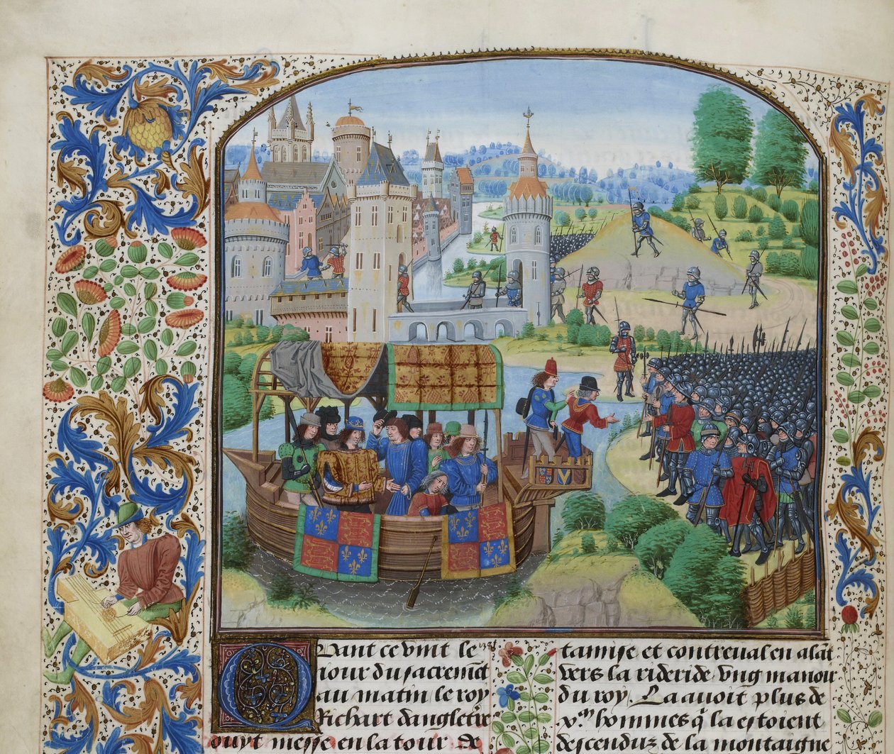 Richard II. trifft die Rebellen am 14. Juni 1381 von Loyset Liedet