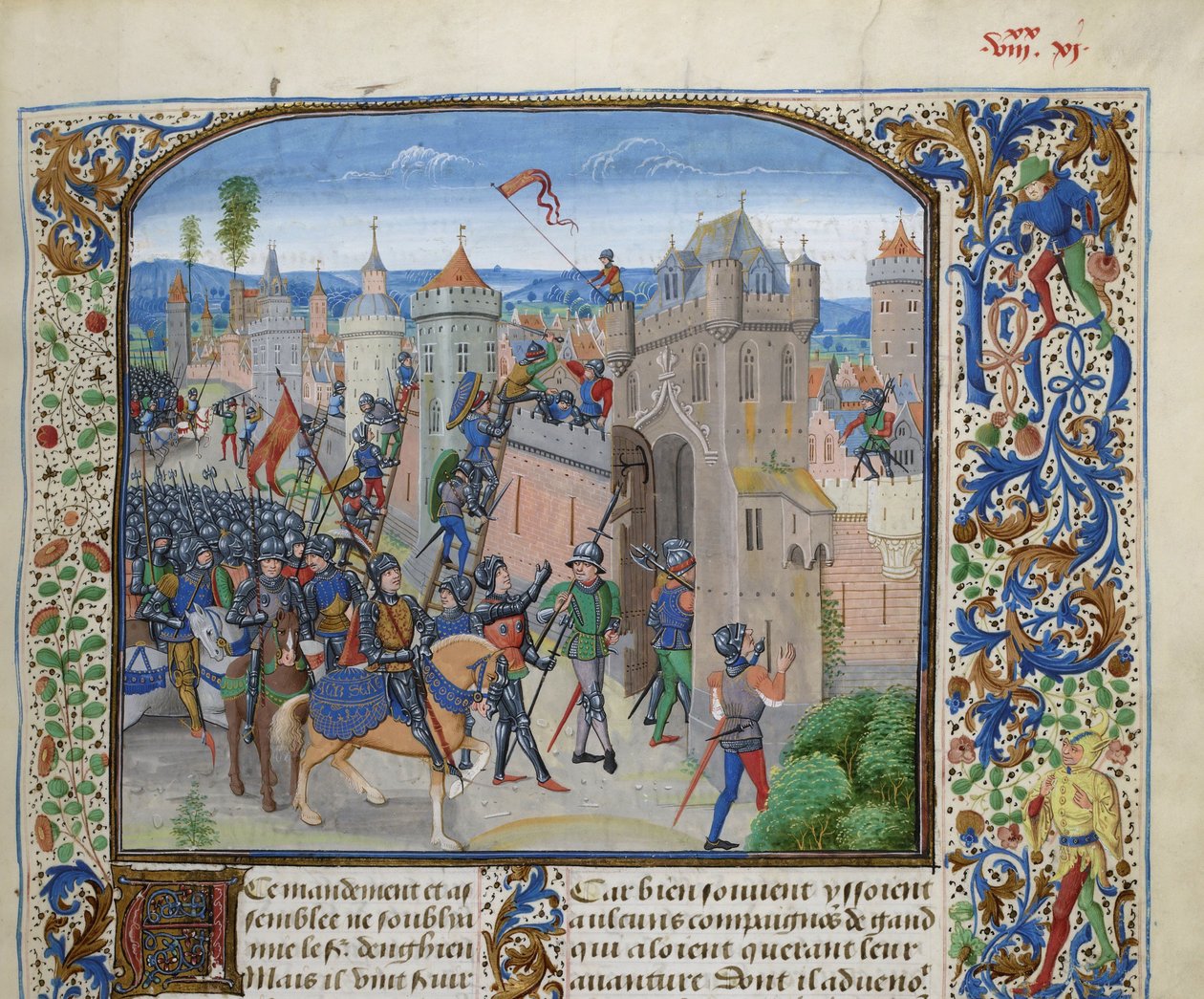 Belagerung von Gent durch Ludwig II. von Male, ca. 1470-1475 von Loyset Liedet