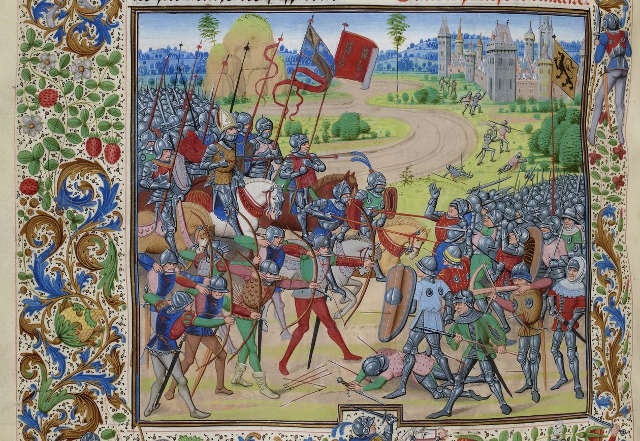 Die Schlacht von Dünkirchen am 25. Mai 1383, ca. 1470-1475 von Loyset Liedet