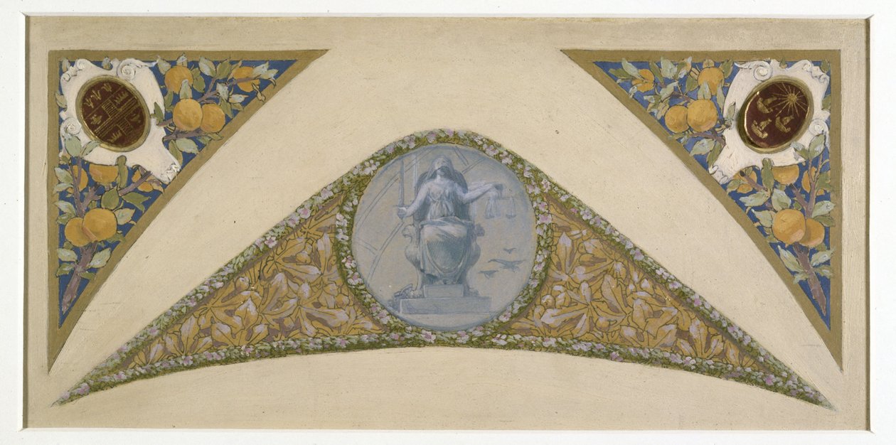 Entwurf für die Treppe des Festsaals im Hôtel de Ville de Paris: Waage von Luc Oliver Merson