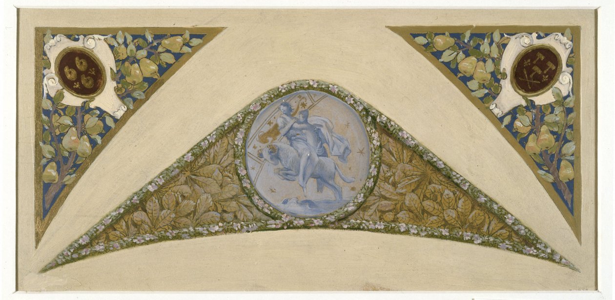 Skizze für die Banketttreppe im Pariser Rathaus: Bélier, ca. 1888 -1898 von Luc Oliver Merson