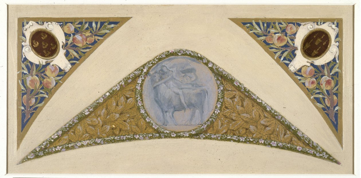 Skizze für die Festtreppe des Hôtel de Ville de Paris: Stier, ca. 1888–1898 von Luc Oliver Merson