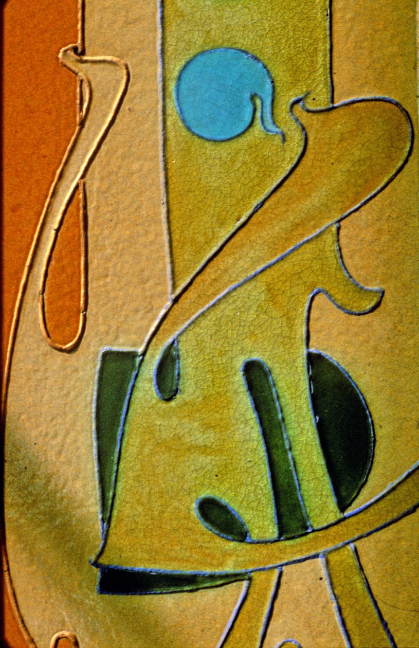 Porte Dauphine Metrostation, Paris 75016. Detail der Dekoration. Architekt Hector Guimard, Realisierung 1905. von Luc Boegly