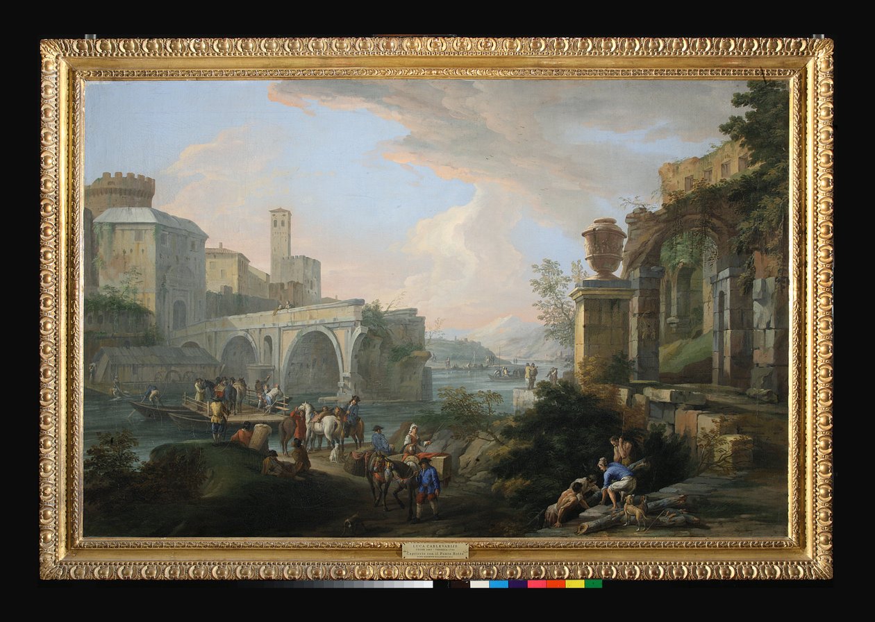 Capriccio mit der Ponte Rotto von Luca Carlevaris