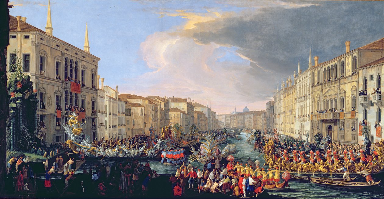 Regatta zu Ehren von Friedrich VI. von Dänemark (1671-1730) 1709 von Luca Carlevaris