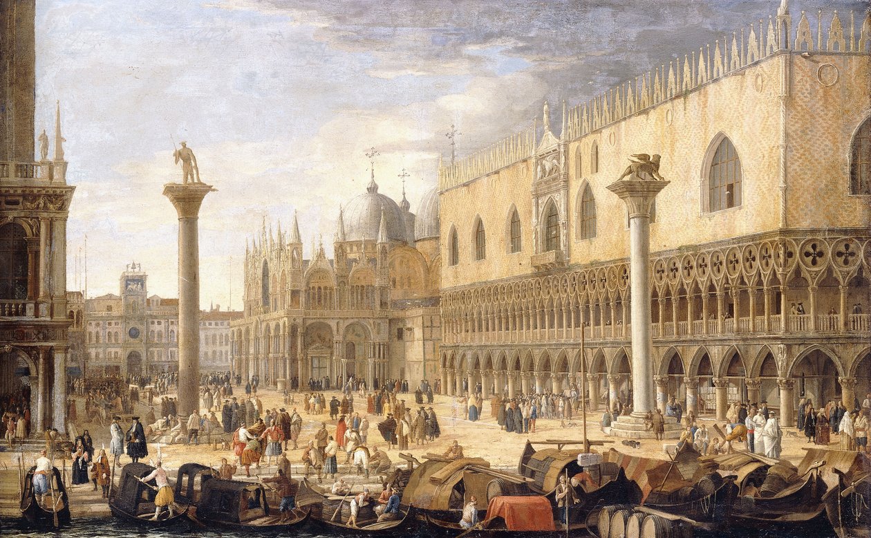 Die Piazzetta, Venedig, vom Bacino aus von Luca Carlevaris