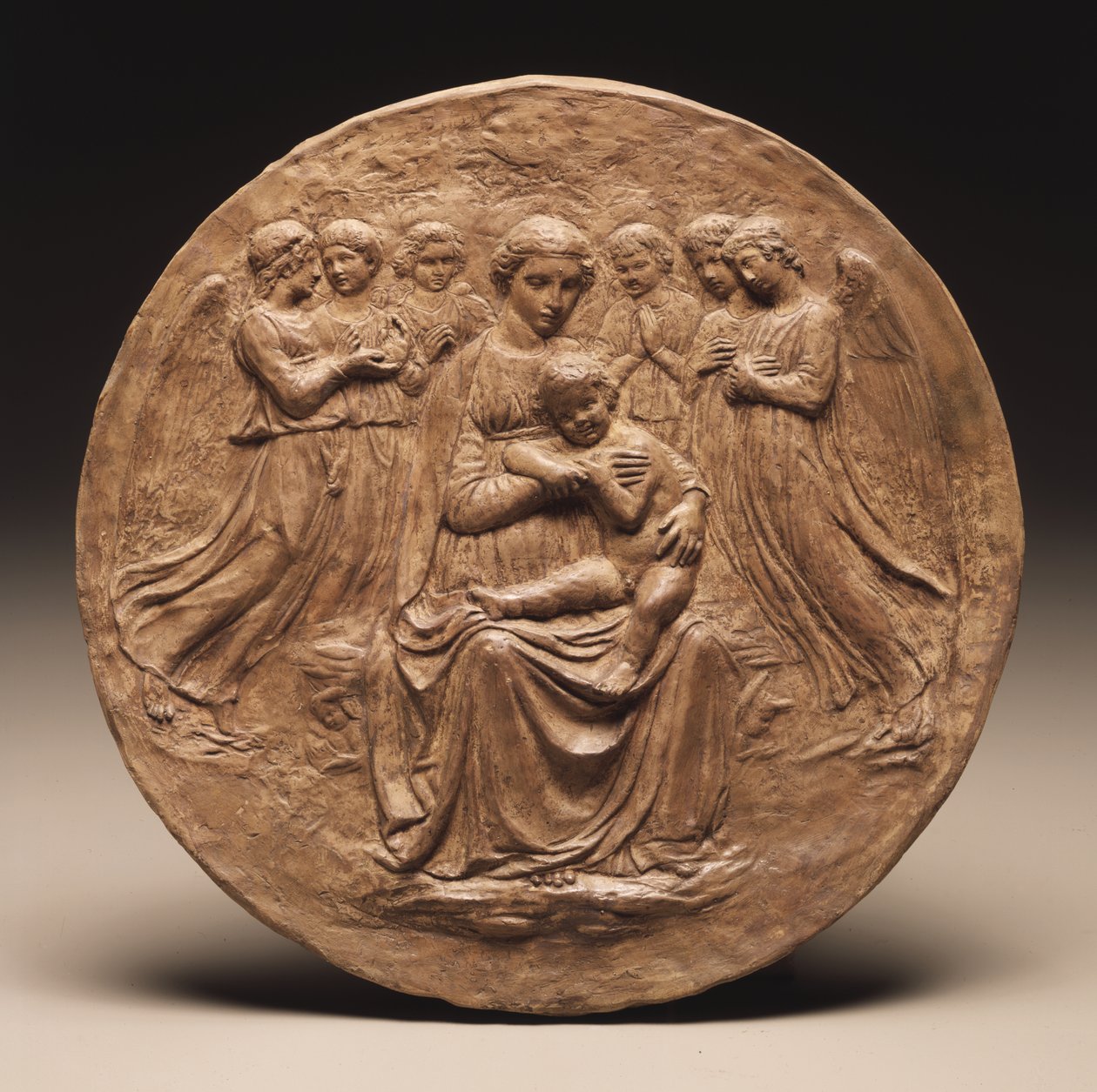 Madonna mit Kind und sechs Engeln von Luca Della Robbia