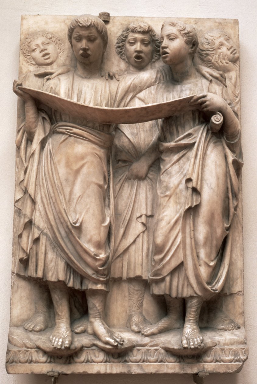 Singende Engel, Relief von der Cantoria von Luca della Robbia (1400-82), ca. 1435 von Luca Della Robbia