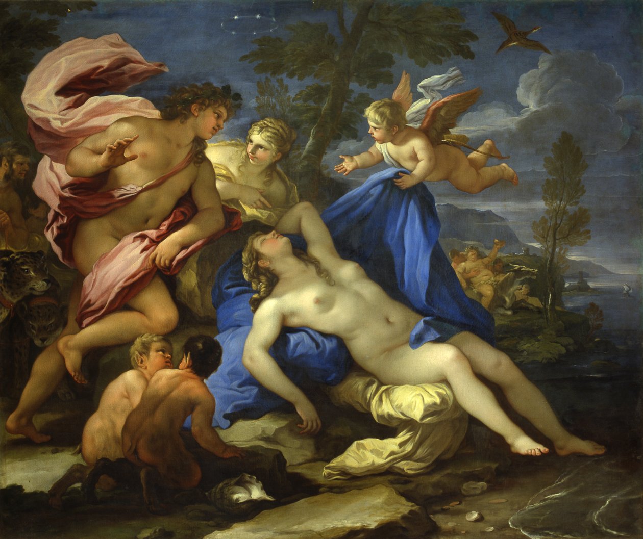 Ariadne von Theseus auf Naxos verlassen, ca. 1675-1680 von Luca Giordano