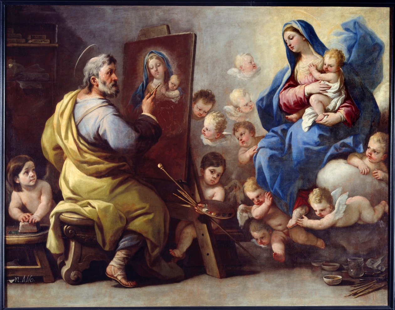 Der heilige Lukas malt die Jungfrau von Luca Giordano