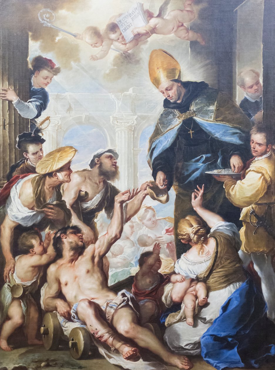 Die Almosen des Heiligen Thomas von Villanova von Luca Giordano