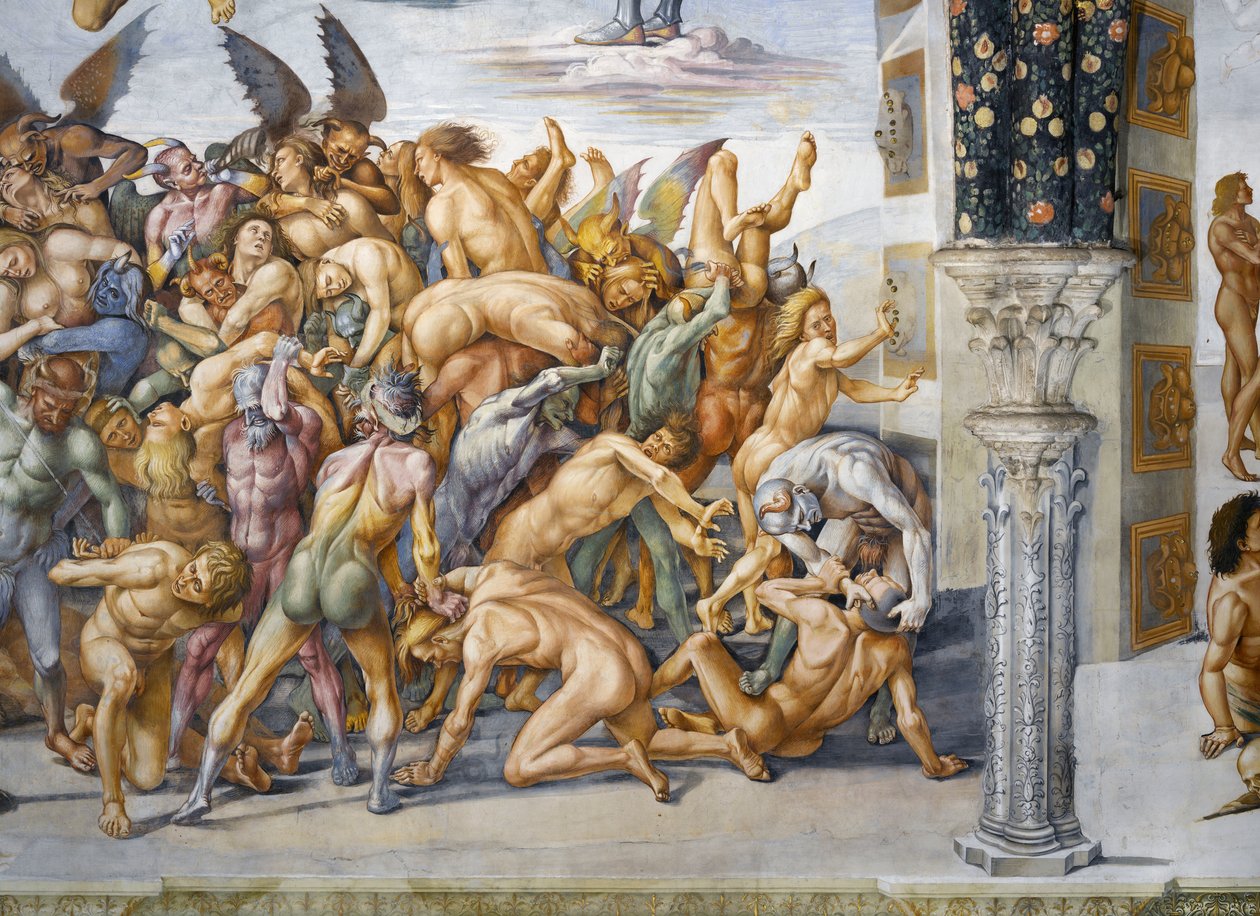 Verdammte in der Hölle, aus dem Freskozyklus Jüngstes Gericht von Luca Signorelli