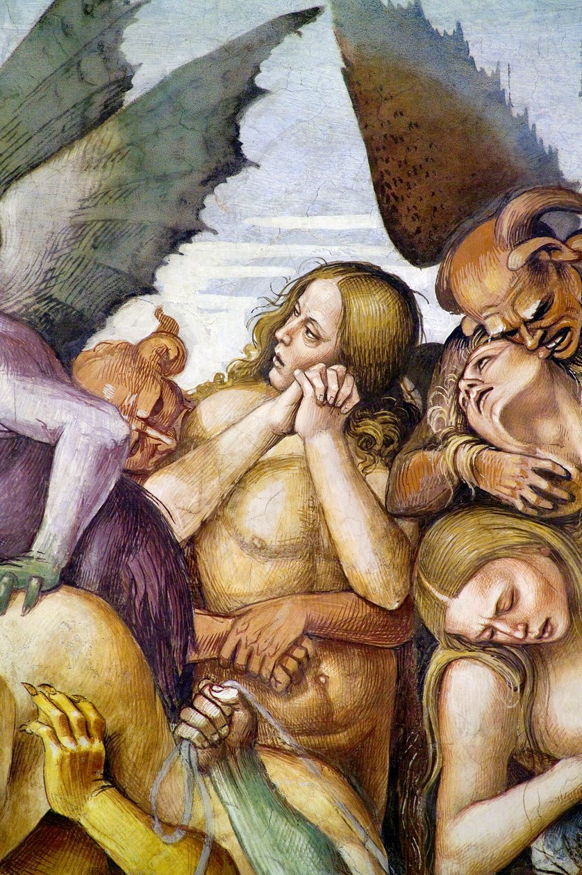 Verdammte in der Hölle, aus dem Freskenzyklus des Jüngsten Gerichts von Luca Signorelli