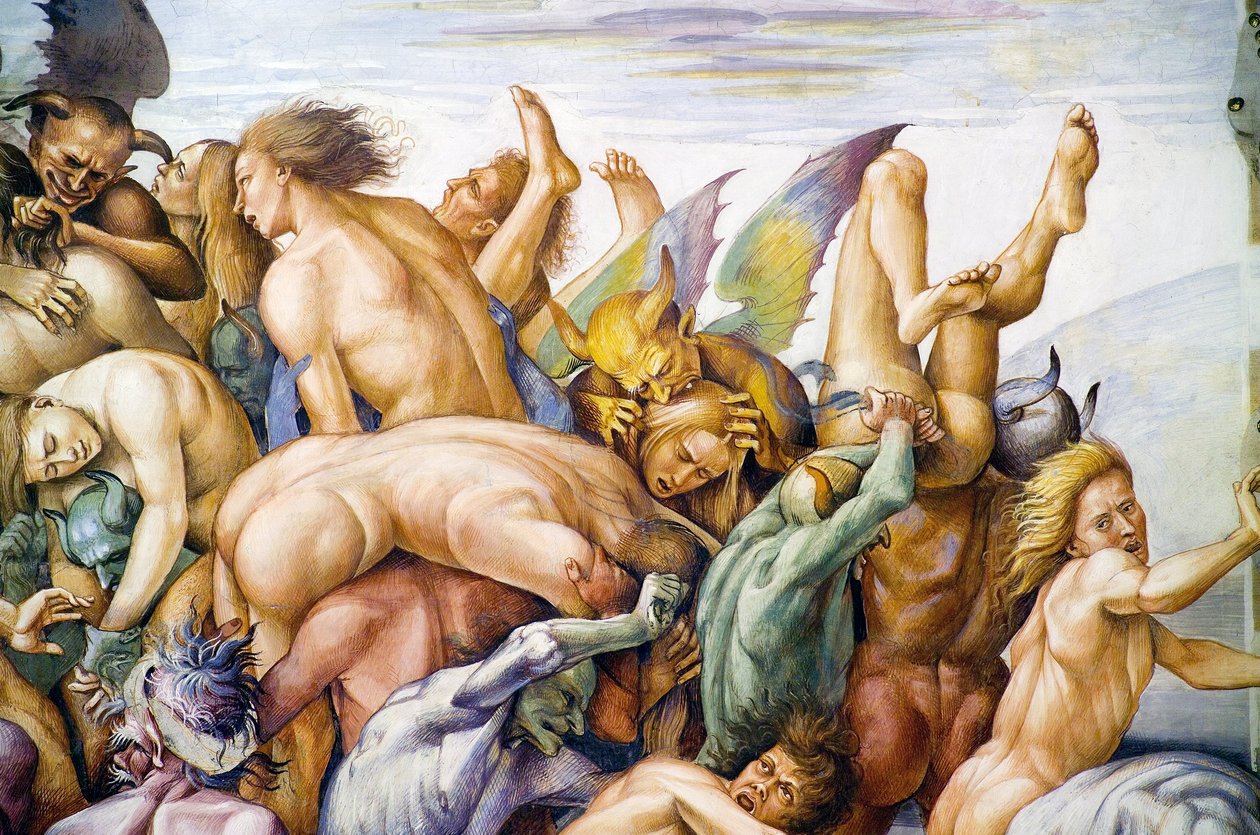 Verdammte in der Hölle, aus dem Freskenzyklus Jüngstes Gericht von Luca Signorelli