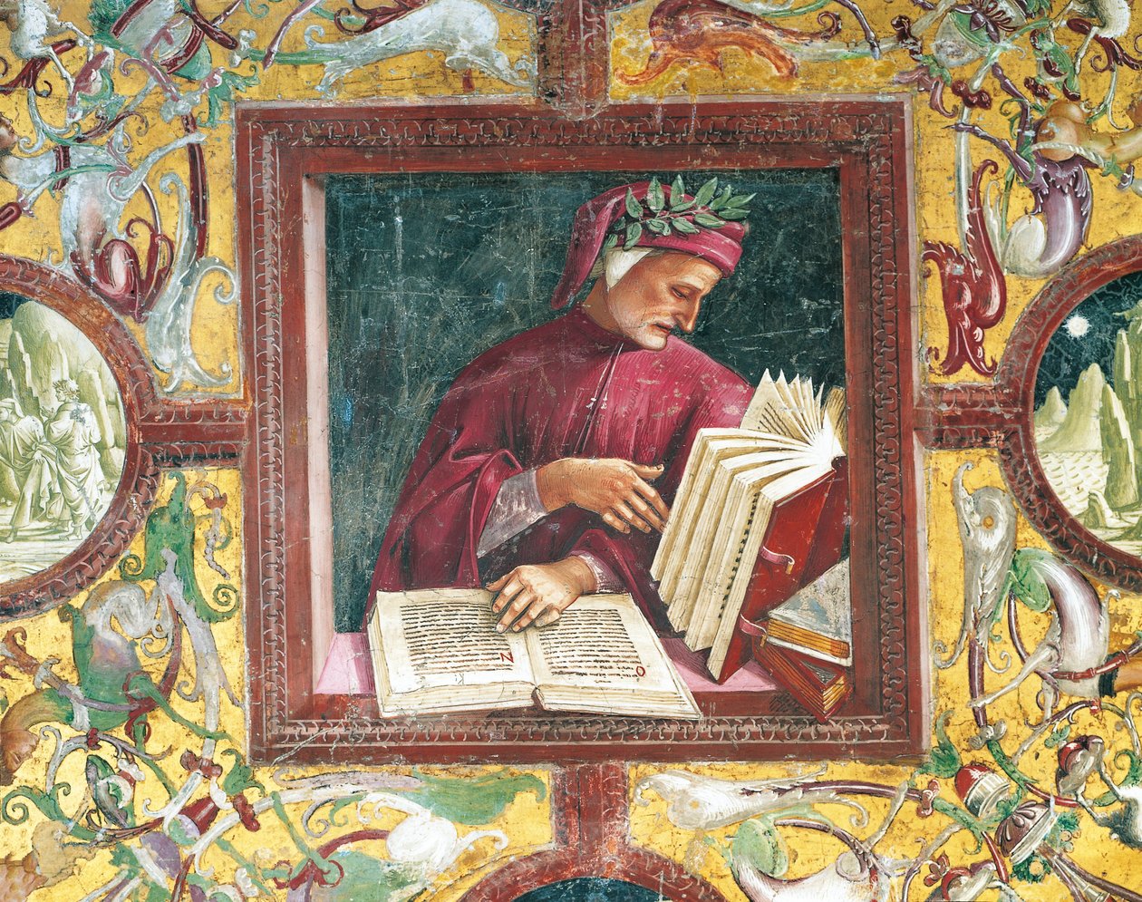 Porträt von Dante Alighieri, Kathedrale von Orvieto, Kapelle der Madonna di San Brizio, Umbrien von Luca Signorelli