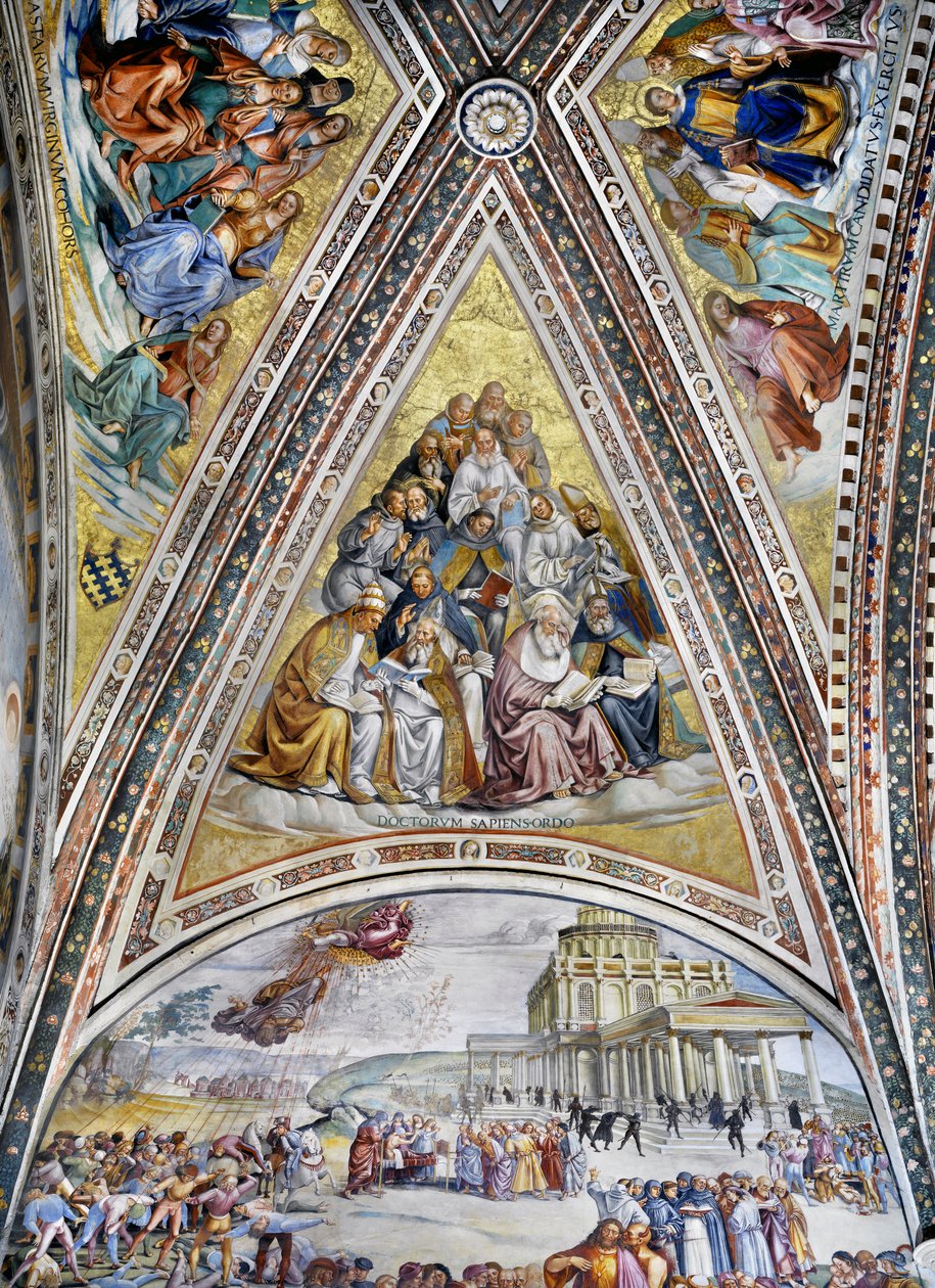 Märtyrer, Patriarchen, Kirchenlehrer und Jungfrauen von Luca Signorelli