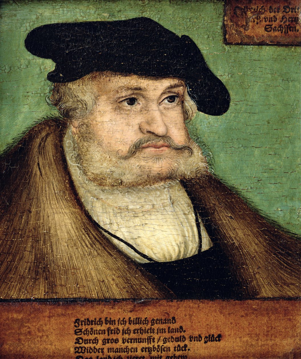 Porträt von Friedrich III. (1463-1525), Kurfürst von Sachsen, 1532 von Lucas Cranach the Elder
