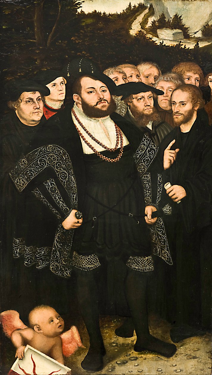 Martin Luther und die Wittenberger Reformatoren von Lucas Cranach the Younger