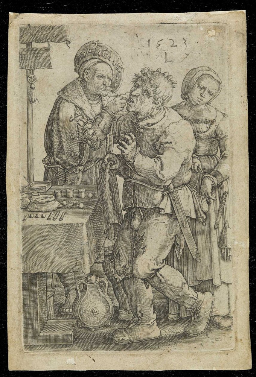 Der Zahnarzt von Lucas van Leyden: hochwertiger Kunstdruck