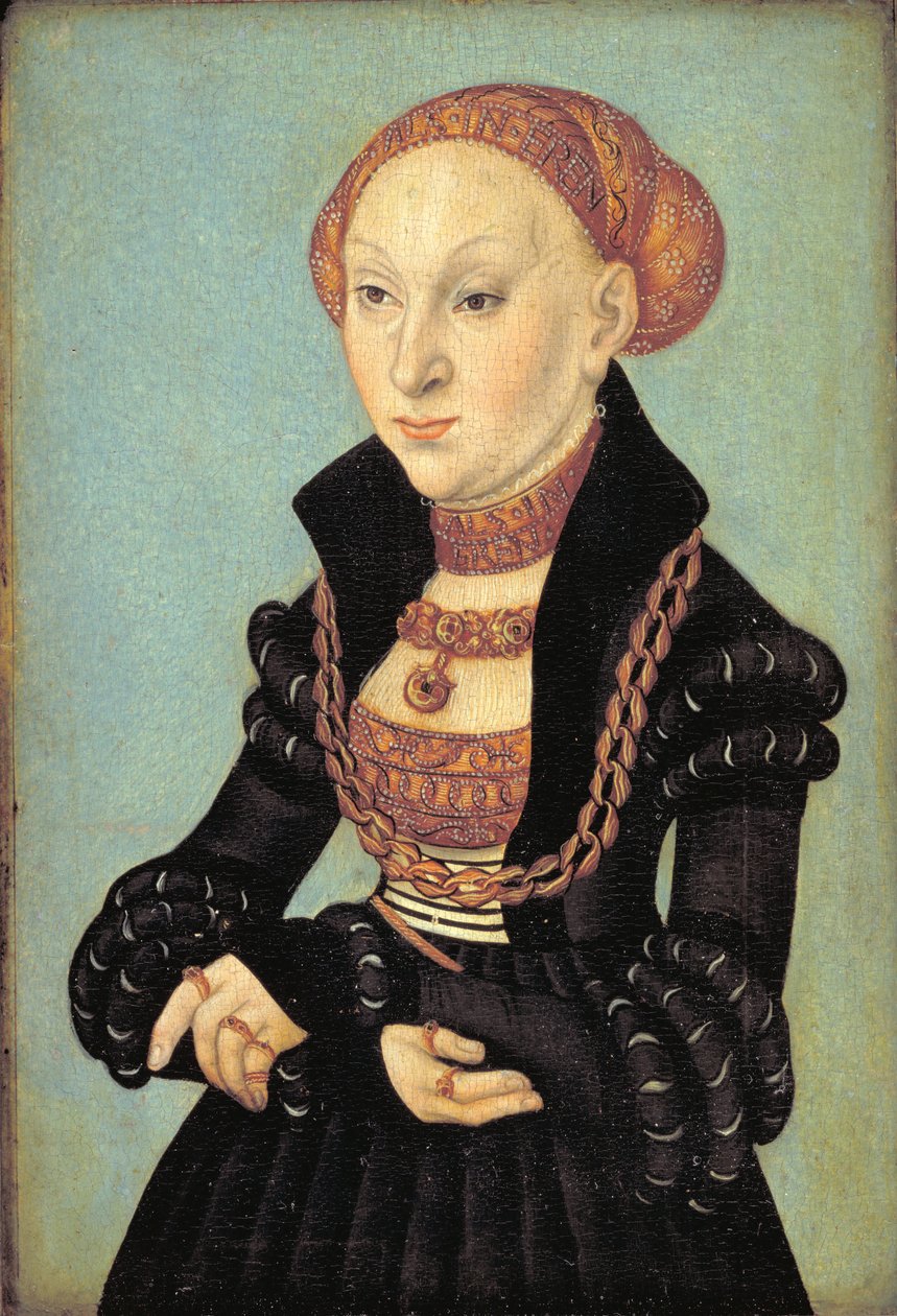 Porträt der Kurfürstin Sibylle von Sachsen (1510-1569) von Lucas Cranach d.Æ.