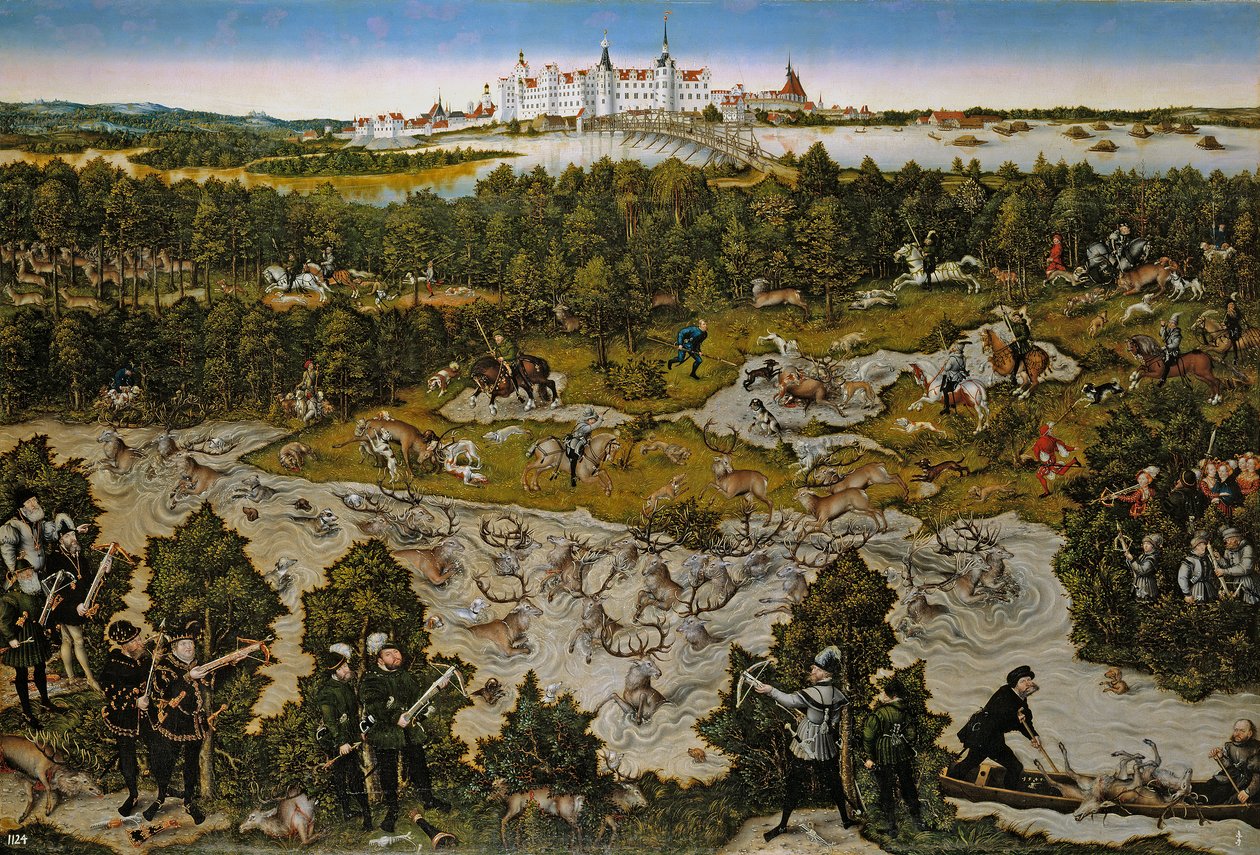 Eine Hirschjagd von Lucas Cranach the Elder