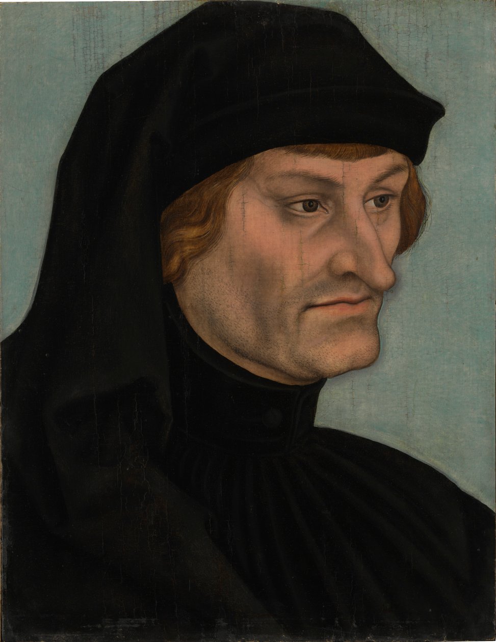 Bildnis des Rudolph Agricola - Bildnis des Geiler von Keisersberg von Lucas Cranach the Elder