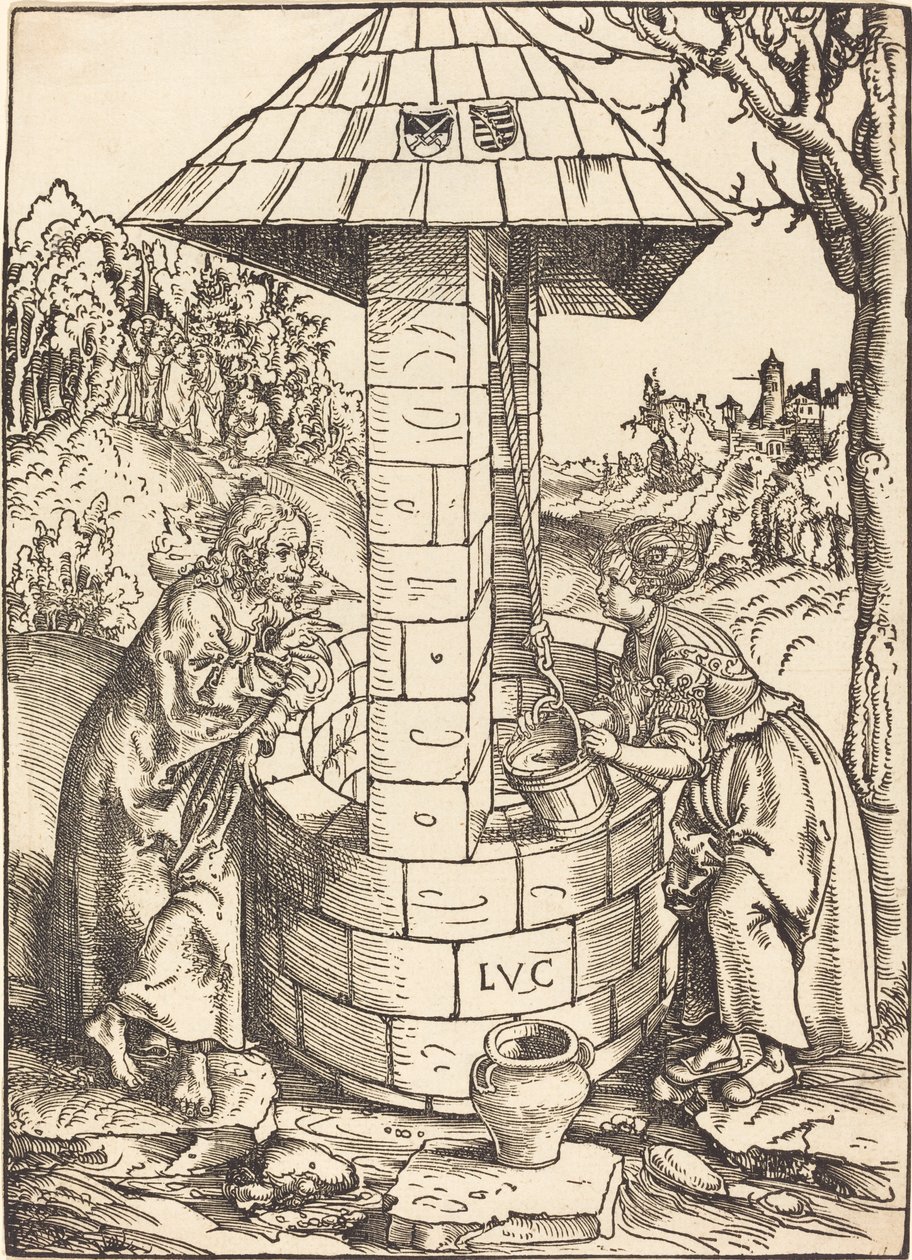 Christus und die Frau von Samaria von Lucas Cranach the Elder
