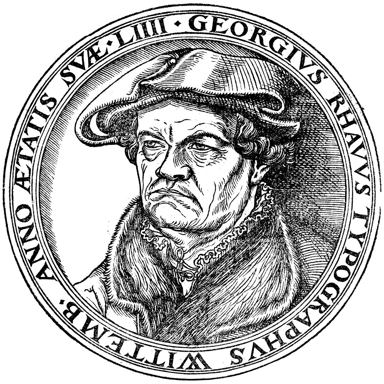 Georg Rhau (1488-1548) von Lucas Cranach the Elder