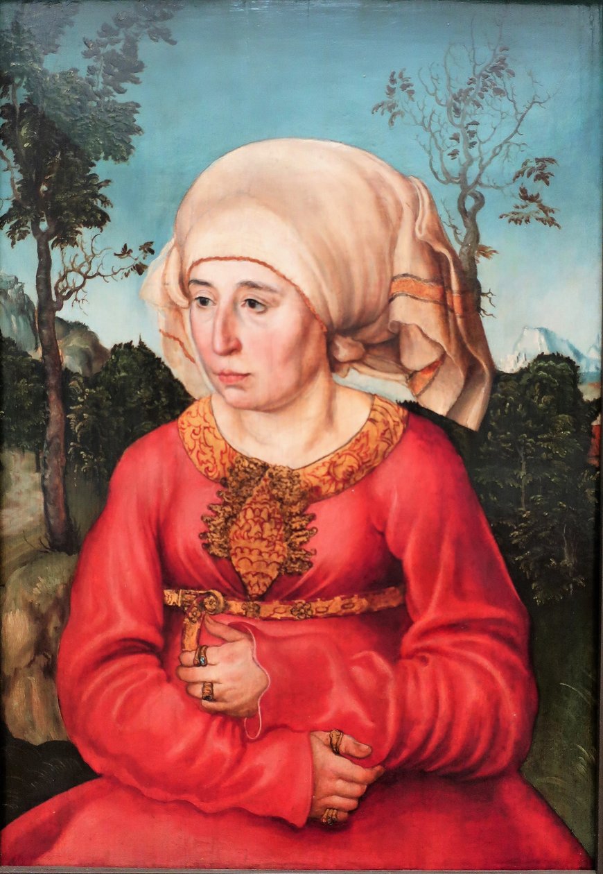 Porträt der Frau eines Rechtsgelehrten von Lucas Cranach the Elder