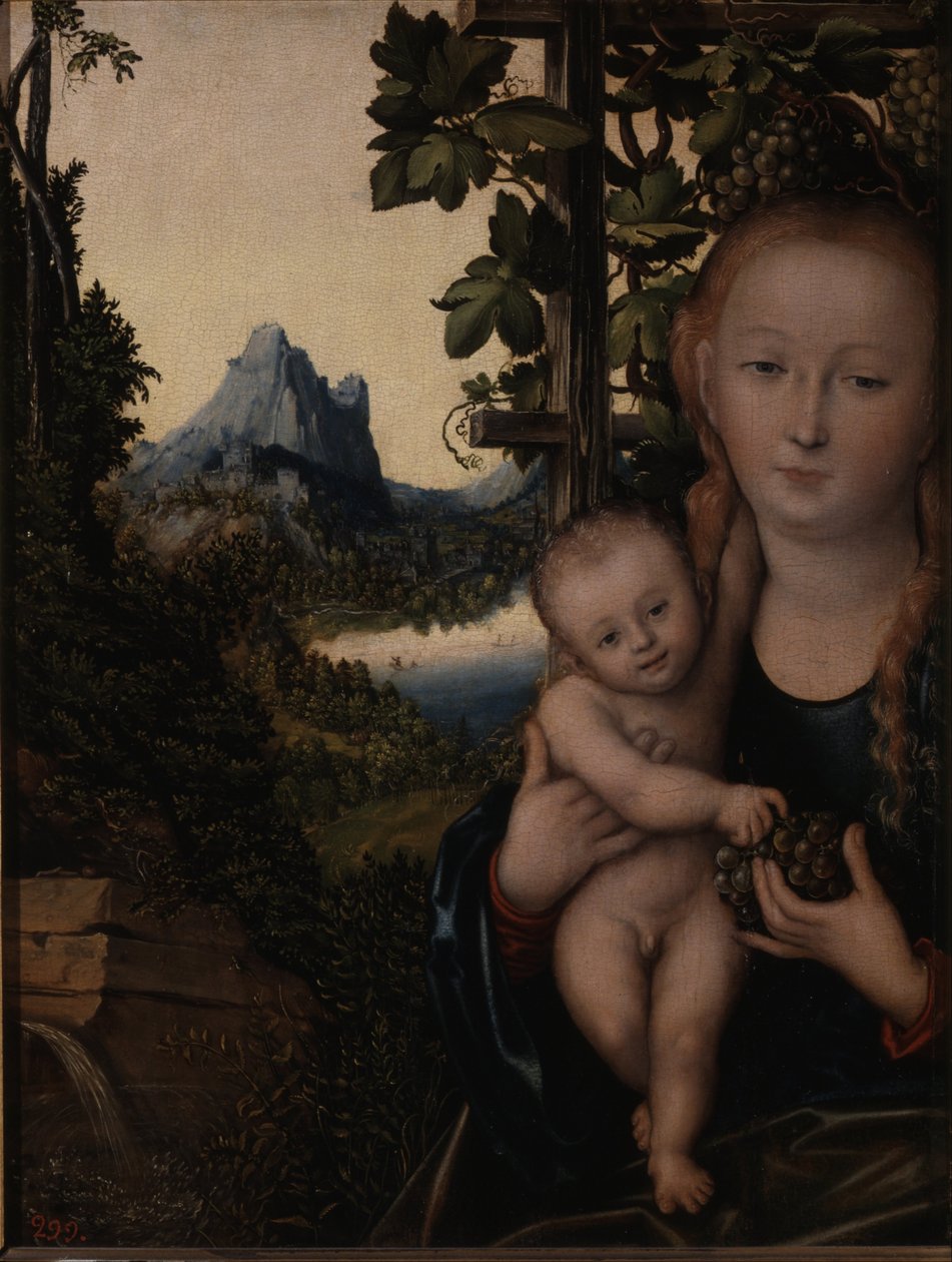 Die Madonna vor der Weinlaube von Lucas Cranach the Elder