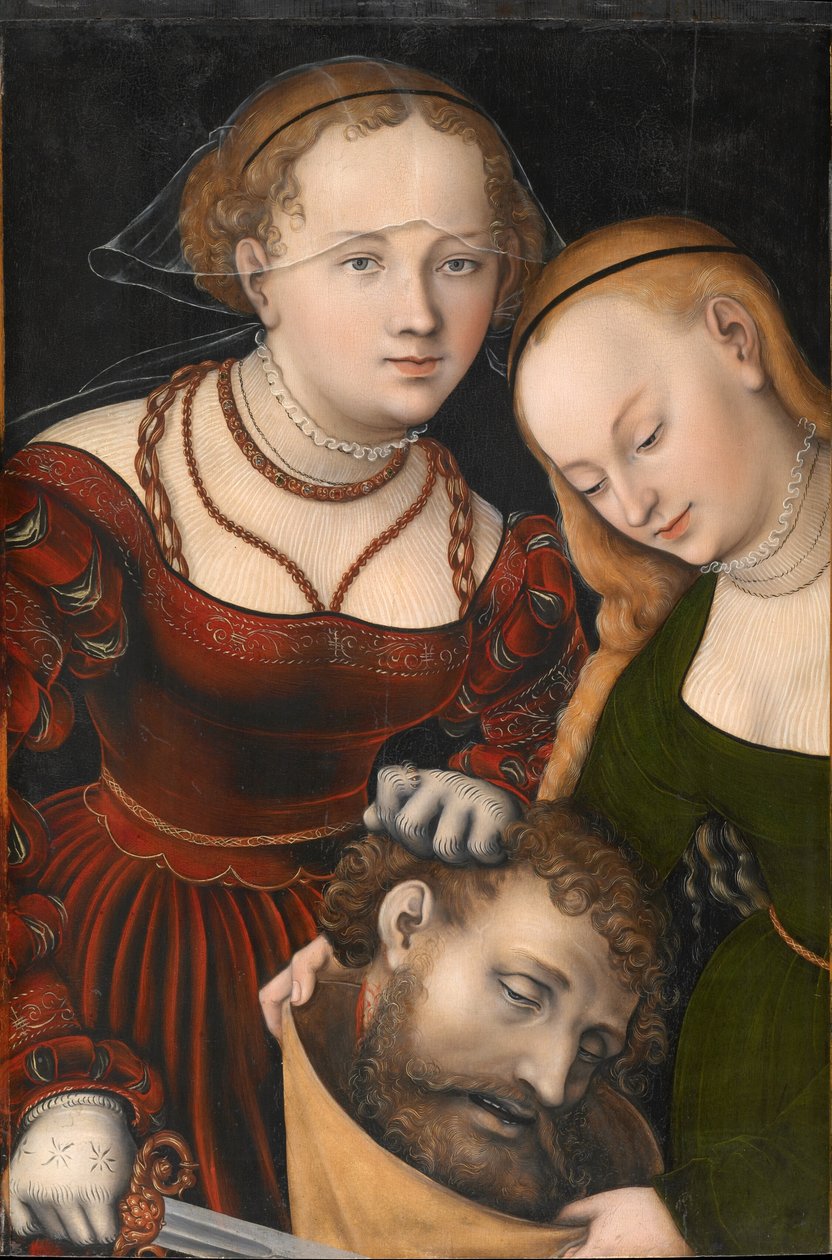 Judith mit dem Haupt des Holofernes und einer Dienerin von Lucas Cranach the Elder
